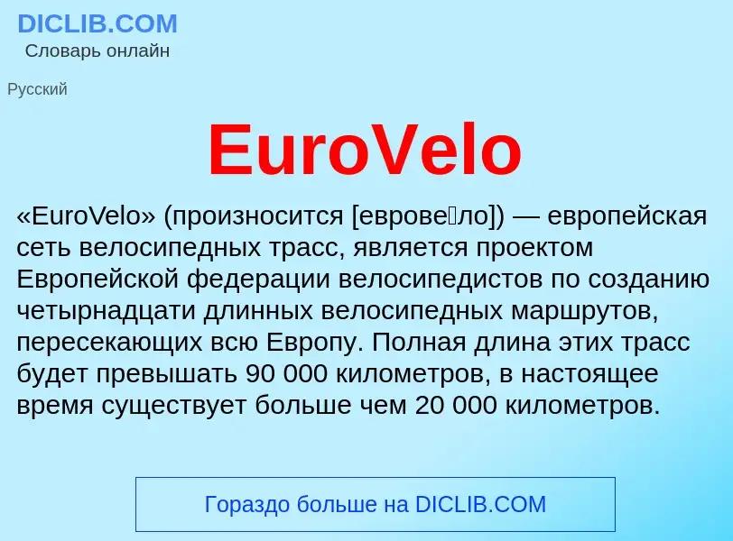 Wat is EuroVelo - definition