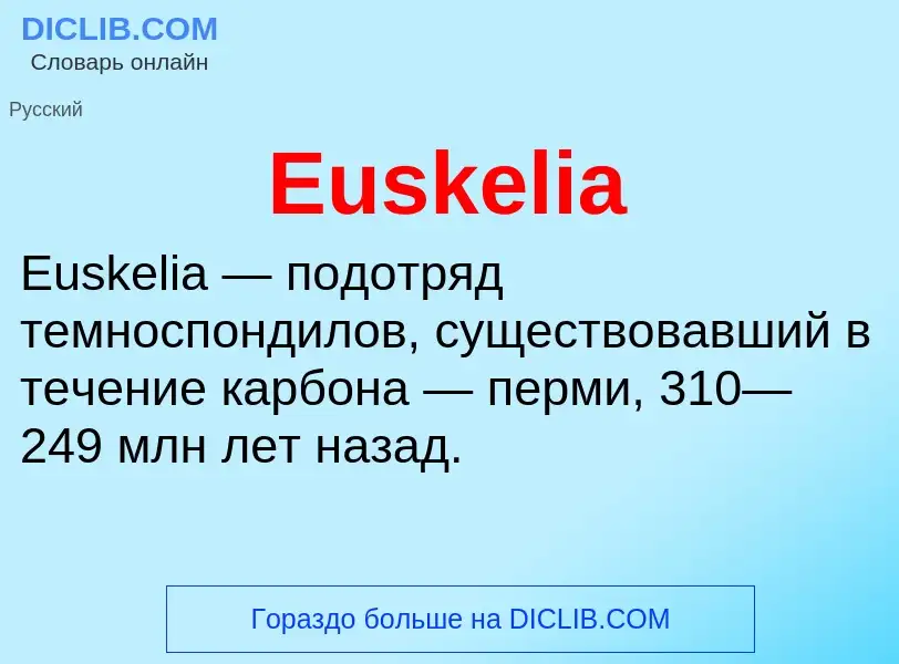 Was ist Euskelia - Definition