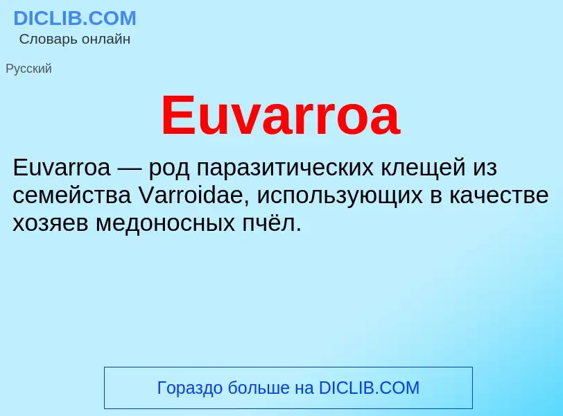 Was ist Euvarroa - Definition