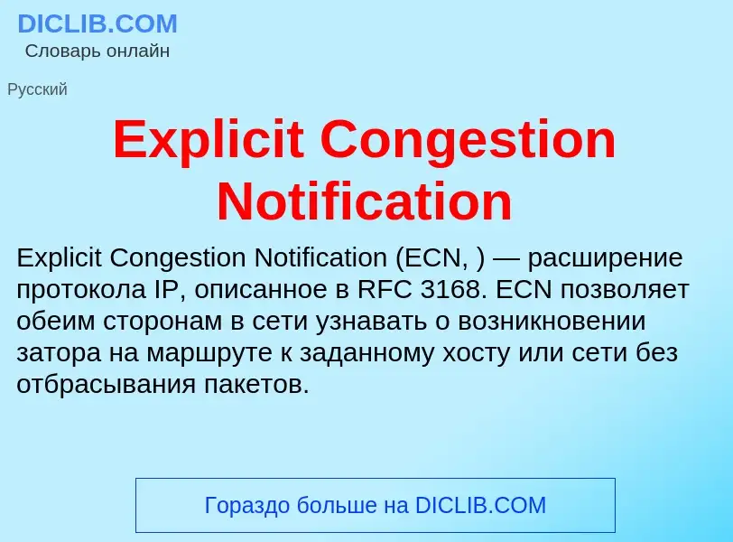 Was ist Explicit Congestion Notification - Definition