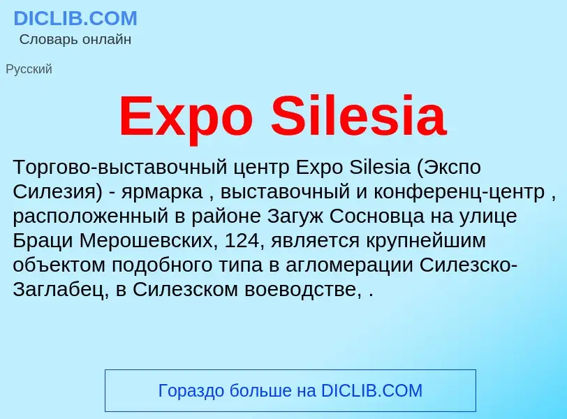 Что такое Expo Silesia - определение