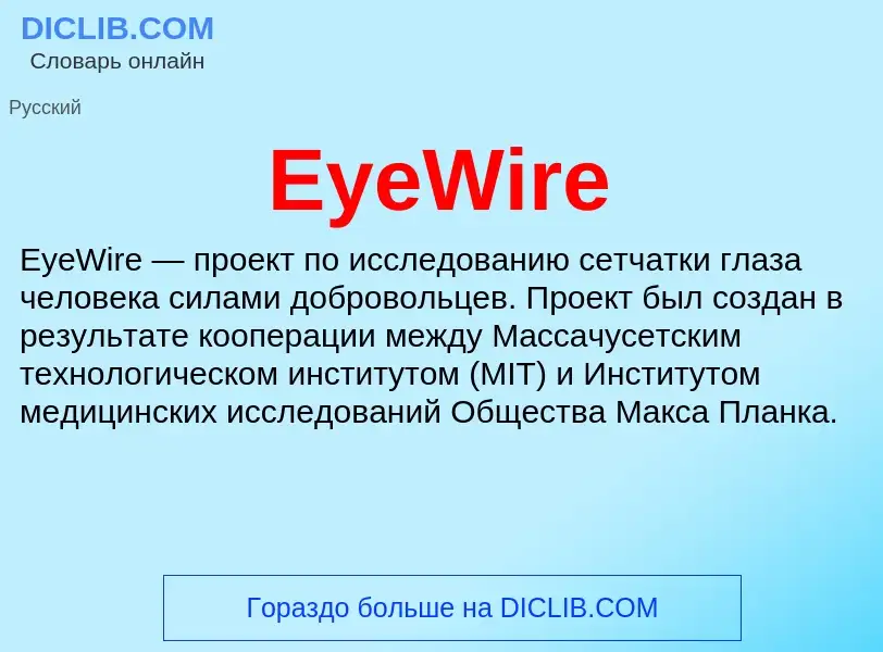 Che cos'è EyeWire - definizione