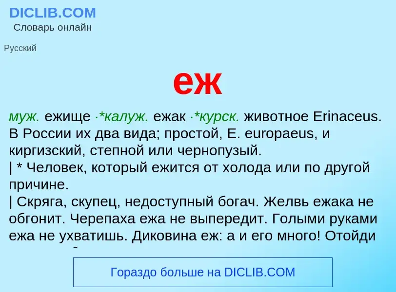 What is еж - meaning and definition