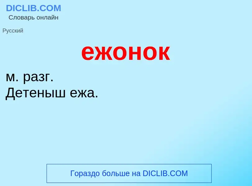 What is ежонок - definition