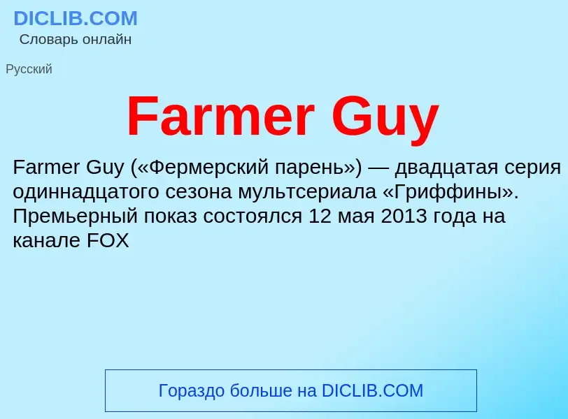 Τι είναι Farmer Guy - ορισμός