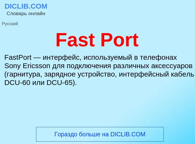 Τι είναι Fast Port - ορισμός