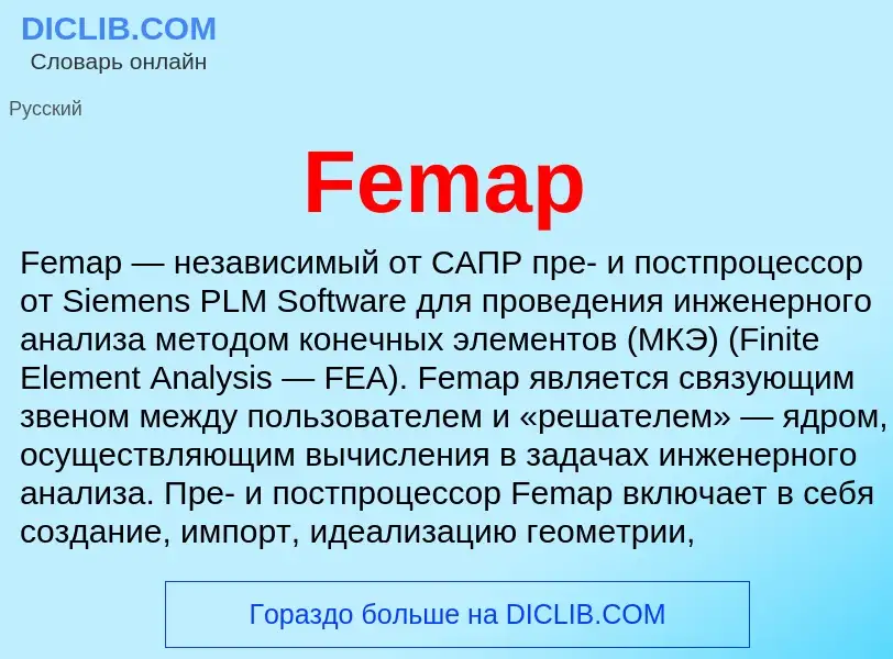 Что такое Femap - определение