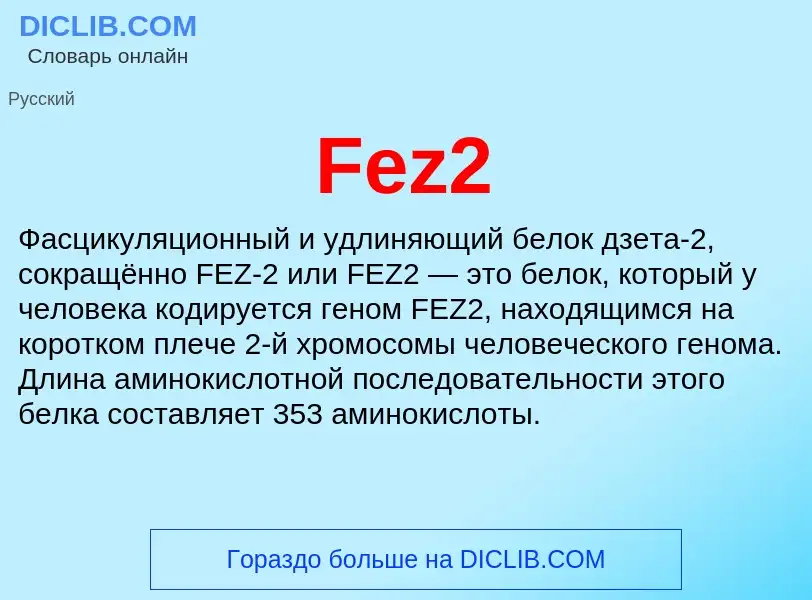 Что такое Fez2 - определение