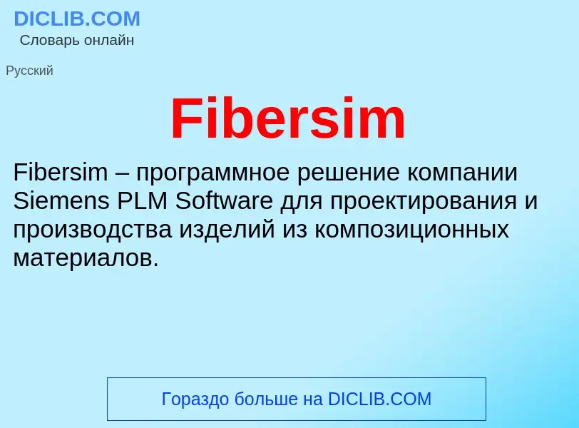 Что такое Fibersim - определение