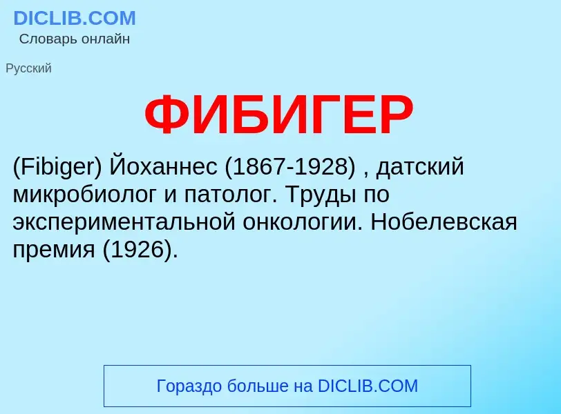 Wat is ФИБИГЕР - definition