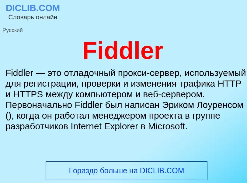 Что такое Fiddler - определение