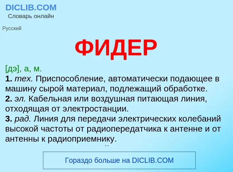 What is ФИДЕР - definition