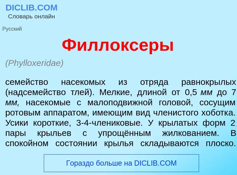 Что такое Филлокс<font color="red">е</font>ры - определение