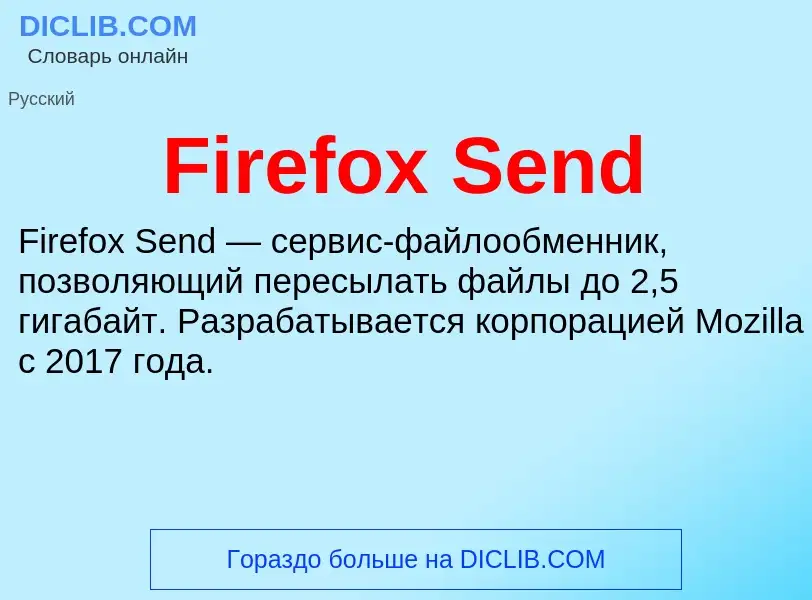 Что такое Firefox Send - определение