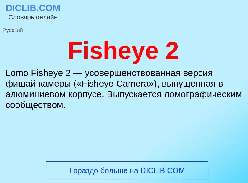 Что такое Fisheye 2 - определение