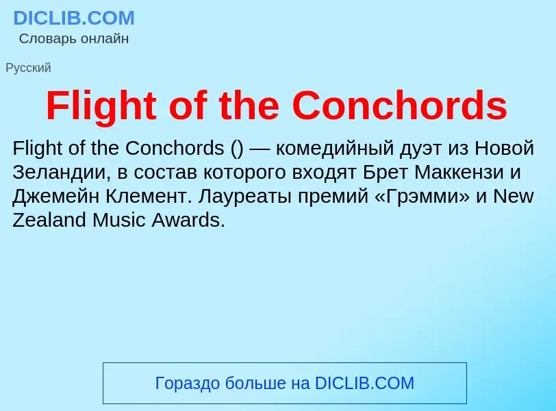 Что такое Flight of the Conchords - определение