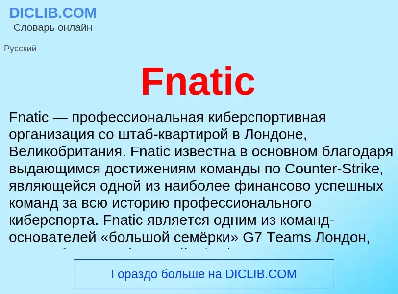 Что такое Fnatic - определение