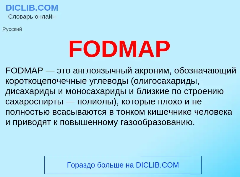 Что такое FODMAP - определение