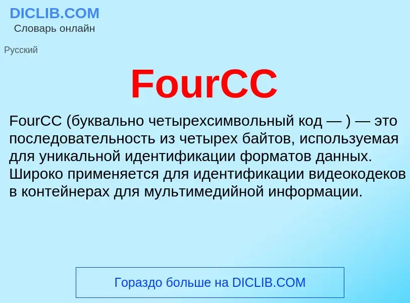 Что такое FourCC - определение