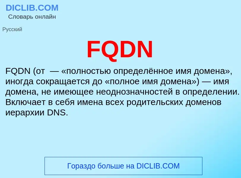 Что такое FQDN - определение