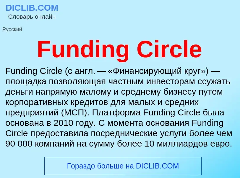 Что такое Funding Circle - определение