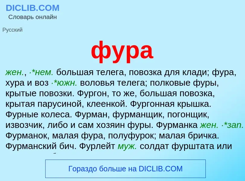 What is фура - meaning and definition