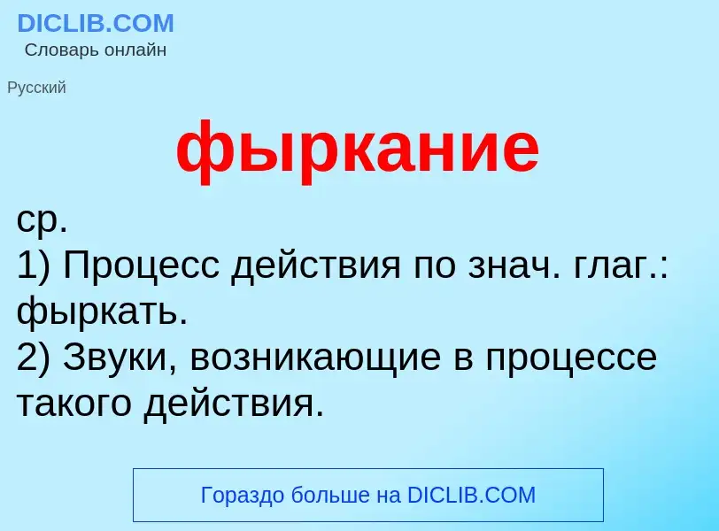 Что такое фыркание - определение