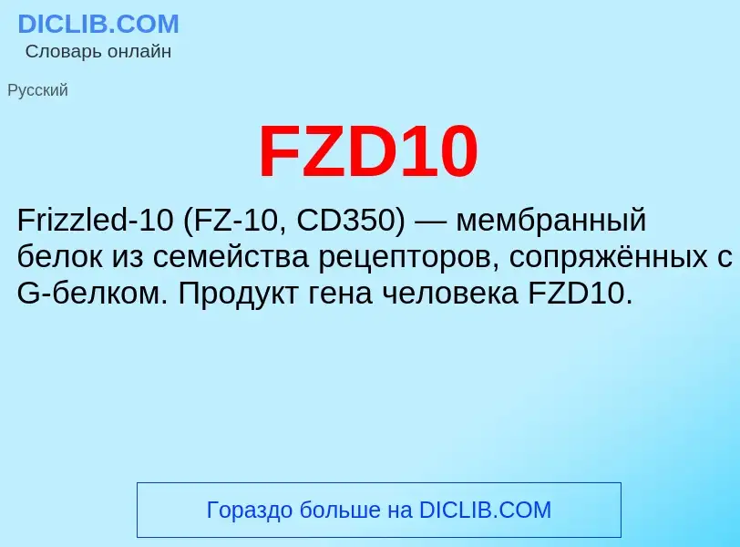 Τι είναι FZD10 - ορισμός