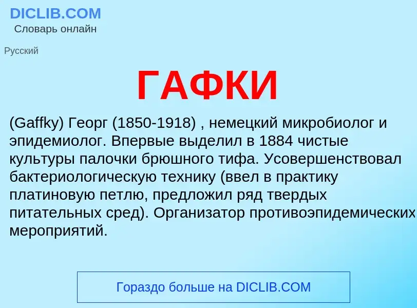 ¿Qué es ГАФКИ? - significado y definición