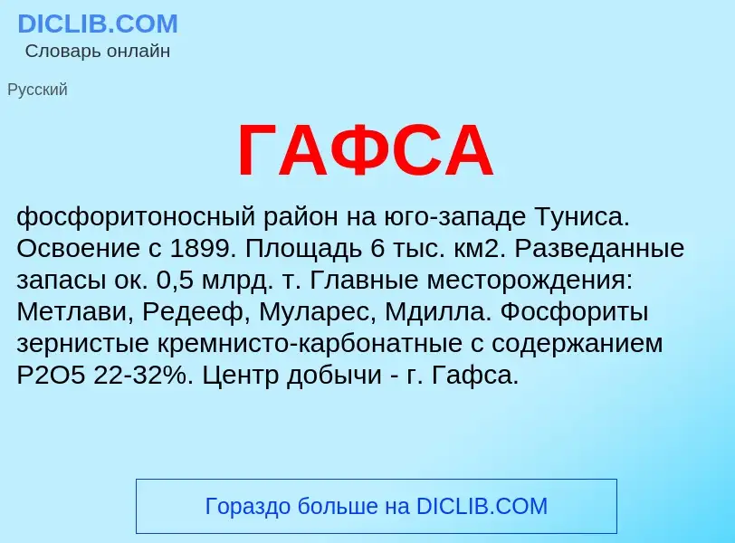 ¿Qué es ГАФСА? - significado y definición