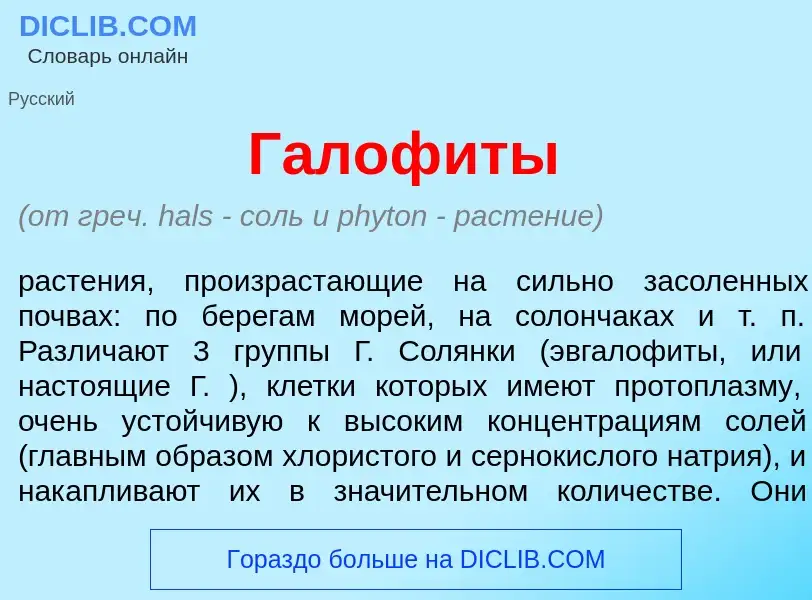 What is Галоф<font color="red">и</font>ты - definition