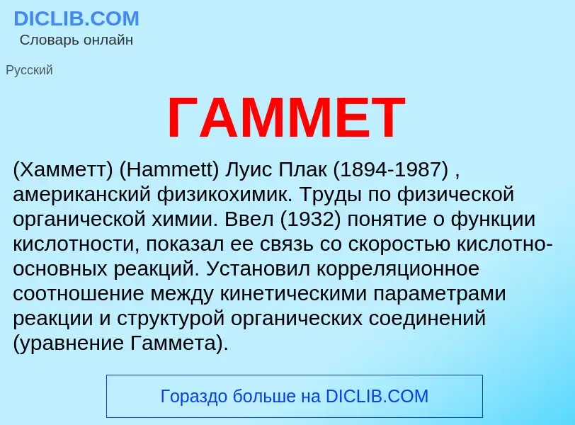 Что такое ГАММЕТ - определение