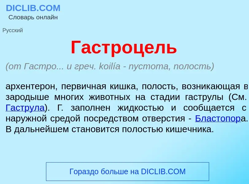 What is Гастроц<font color="red">е</font>ль - meaning and definition