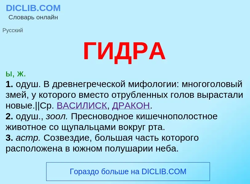 Wat is ГИДРА - definition