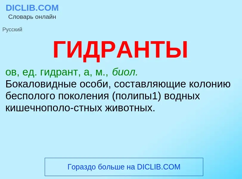 What is ГИДРАНТЫ - meaning and definition