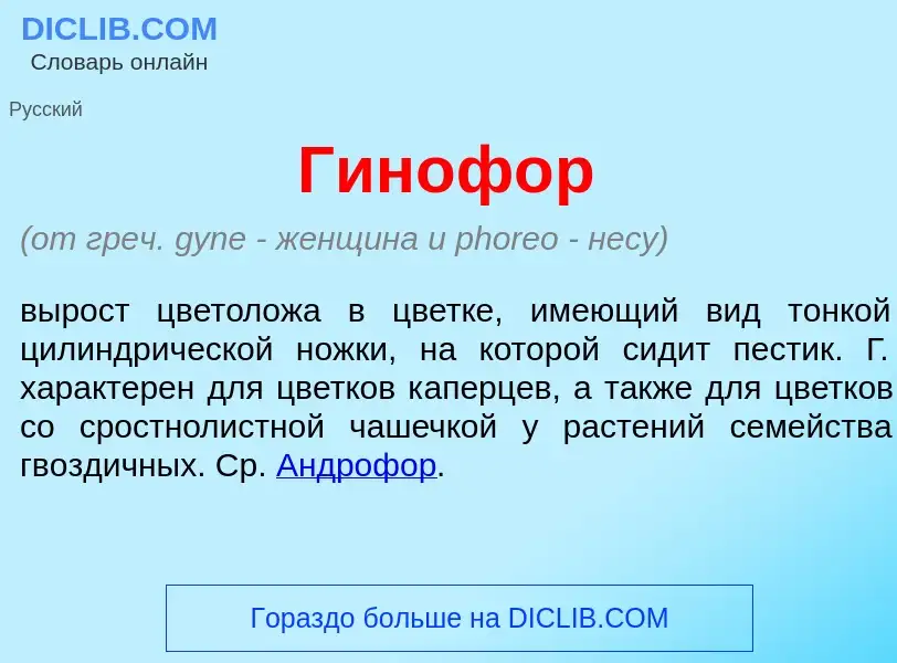 Что такое Гиноф<font color="red">о</font>р - определение