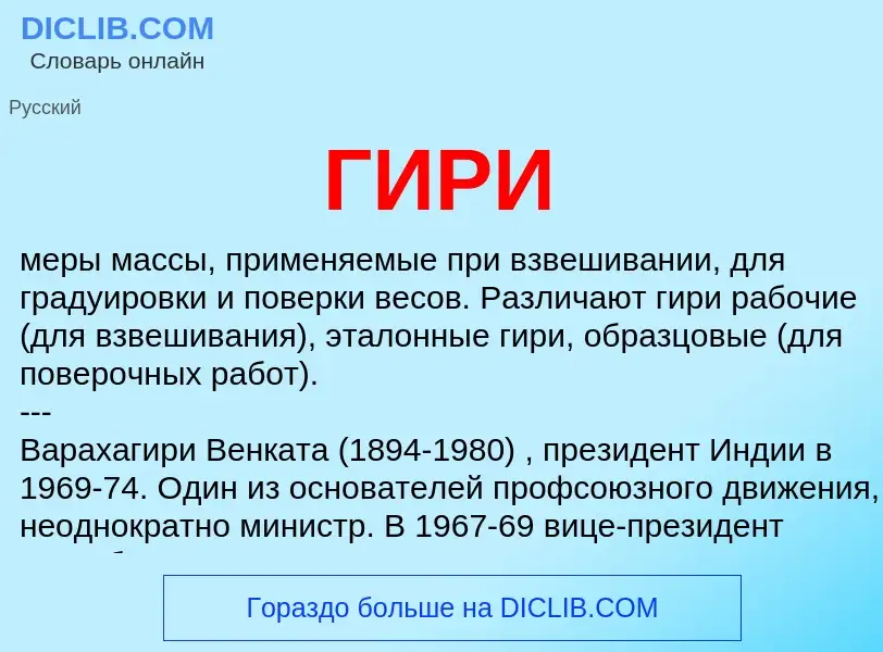 What is ГИРИ - definition