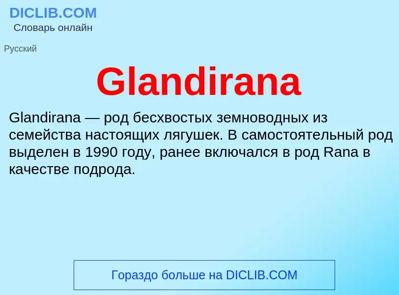 What is Glandirana - meaning and definition