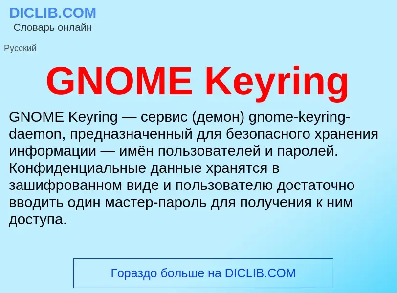 Che cos'è GNOME Keyring - definizione