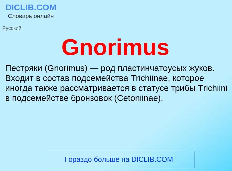 Что такое Gnorimus - определение