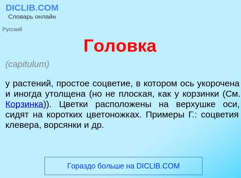 Что такое Гол<font color="red">о</font>вка - определение