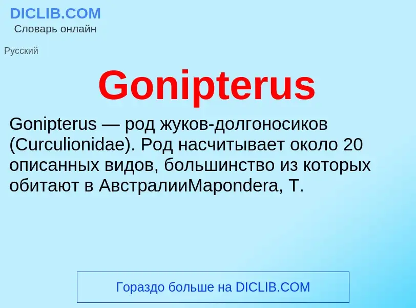 Что такое Gonipterus - определение