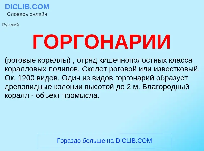 Что такое ГОРГОНАРИИ - определение