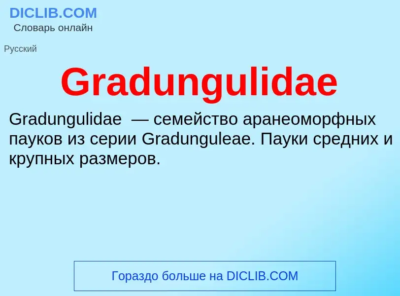 Что такое Gradungulidae - определение