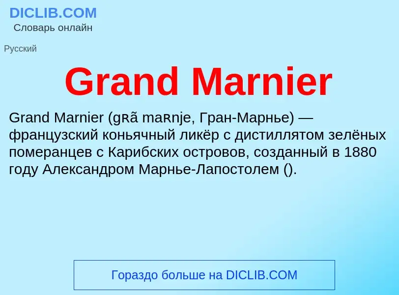 Что такое Grand Marnier - определение