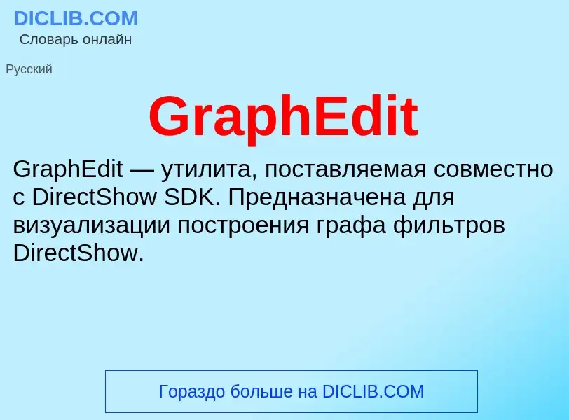 Что такое GraphEdit - определение