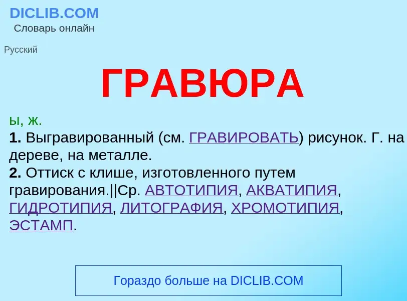 Wat is ГРАВЮРА - definition