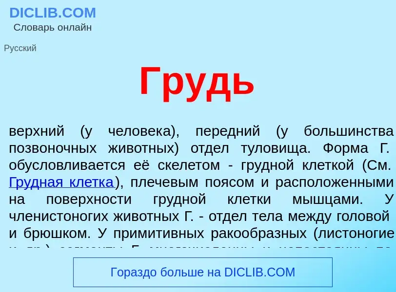 O que é Грудь - definição, significado, conceito