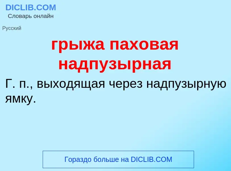 Что такое грыжа паховая надпузырная - определение