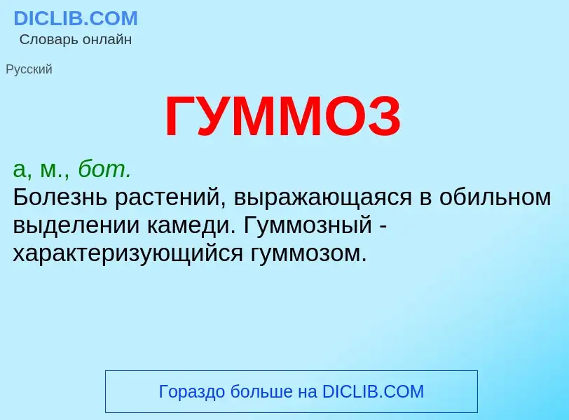O que é ГУММОЗ - definição, significado, conceito